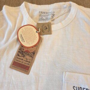 Faherty Men's Short Sleeve T-Shirt w/ Pocket (M)(NWT)